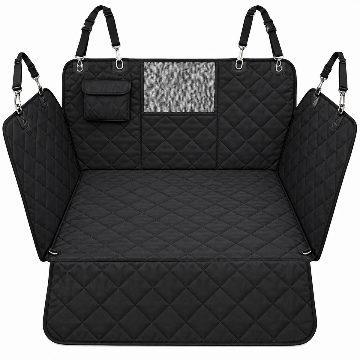 PETCRUZO Water-Resistant Dog Back Seat Cover Hammock (Black)